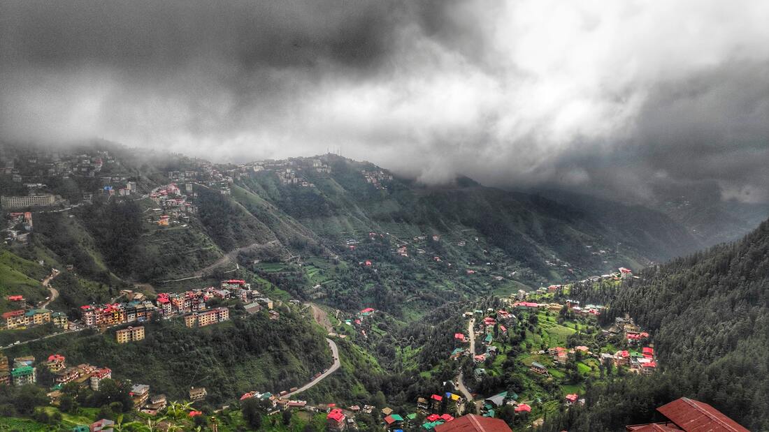 storm view of shimla hills